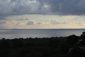 I used a telephoto lense to pull this in.  You can see the outlines of Puerto Rico, Vieques and Culebra.